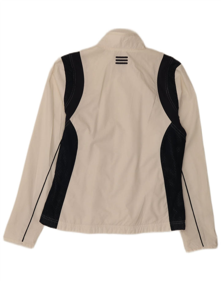 ADIDAS Chaqueta de chándal para mujer UK 12 Medium White Colourblock