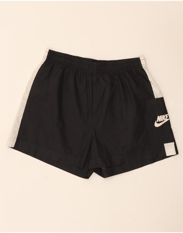 Nike Pantalones cortos deportivos gráficos para mujer UK 46 Grande Negro Colorblock Poliéster
