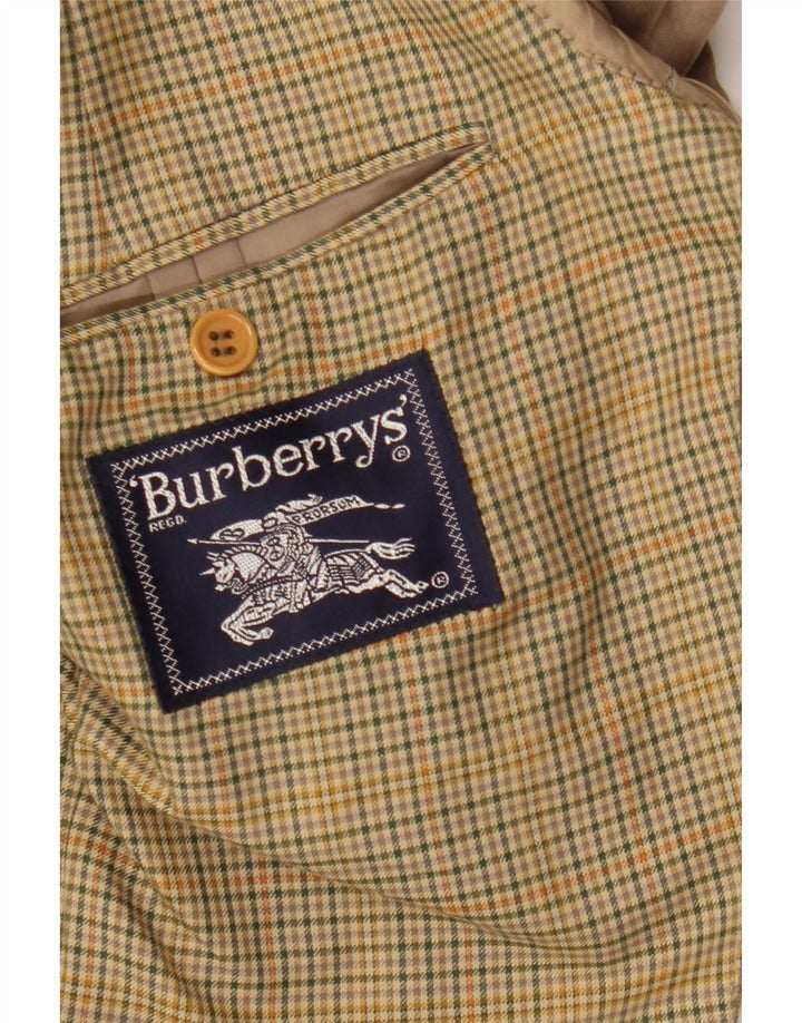 Burberrys Chaqueta tipo blazer de 2 botones para hombre IT 52 Algodón a cuadros beige grande