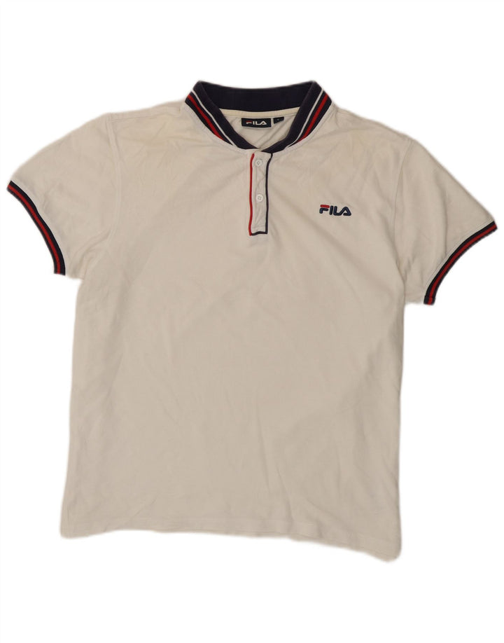 Fila Polo para hombre de algodón a rayas blancas grandes