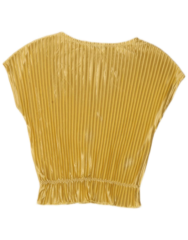 Zara Mujer Blusa Top UK 42 Medio Amarillo