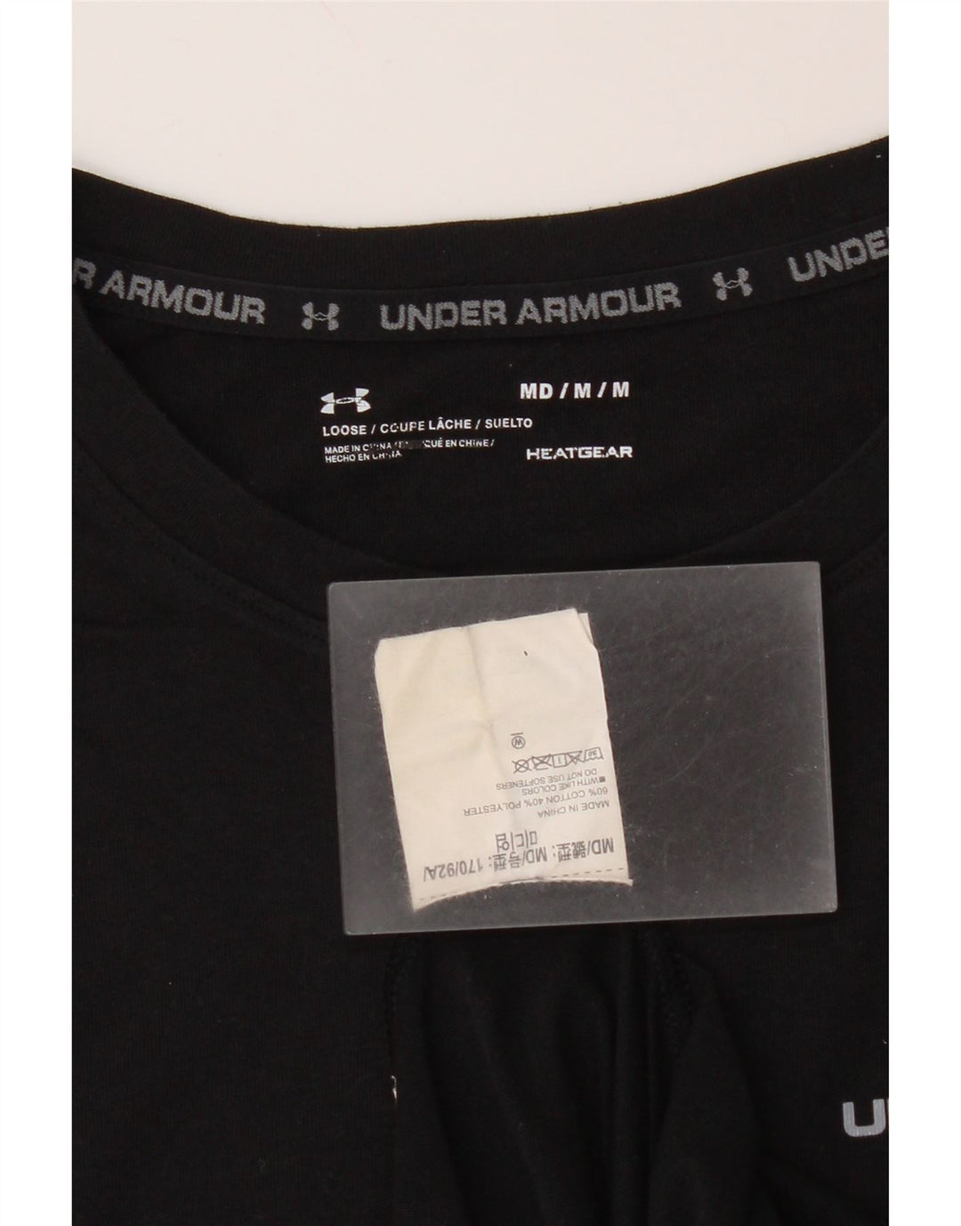 Under Armour Camiseta Heat Gear para hombre, camiseta mediana de algodón negro