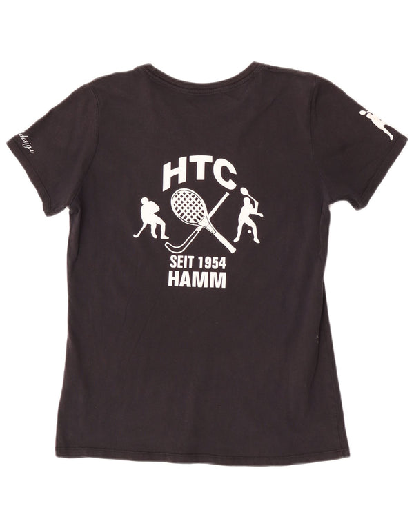 Nike Camiseta con gráfico de corte atlético para hombre Top mediano de algodón negro
