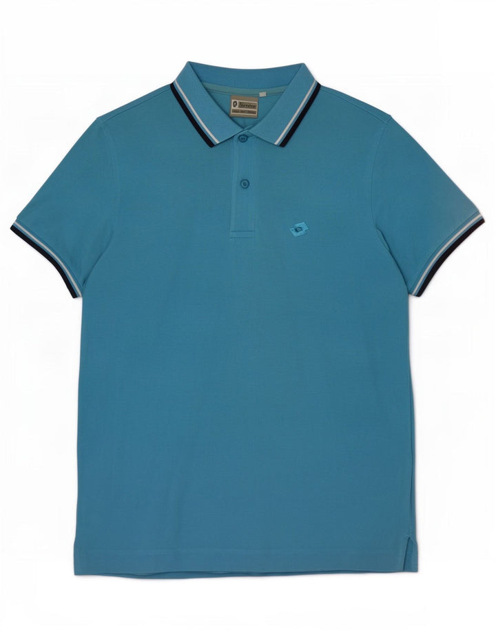 Polo Lotto Hombre De Algodón A Rayas Azul Medio