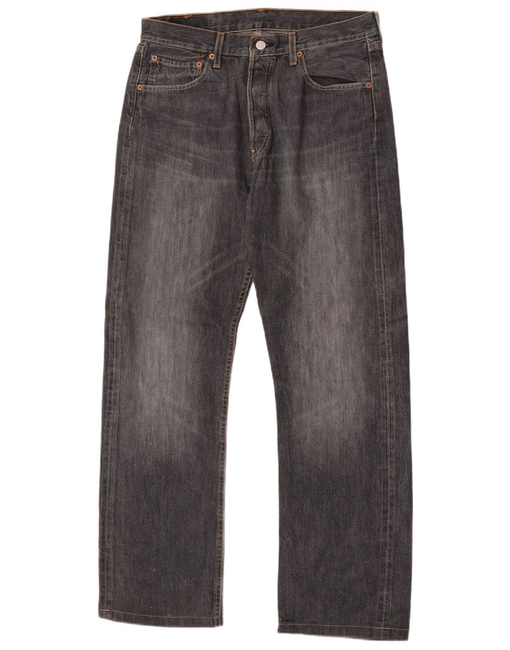 Levi's Vaqueros rectos 501 para hombre W33 L30 Gris