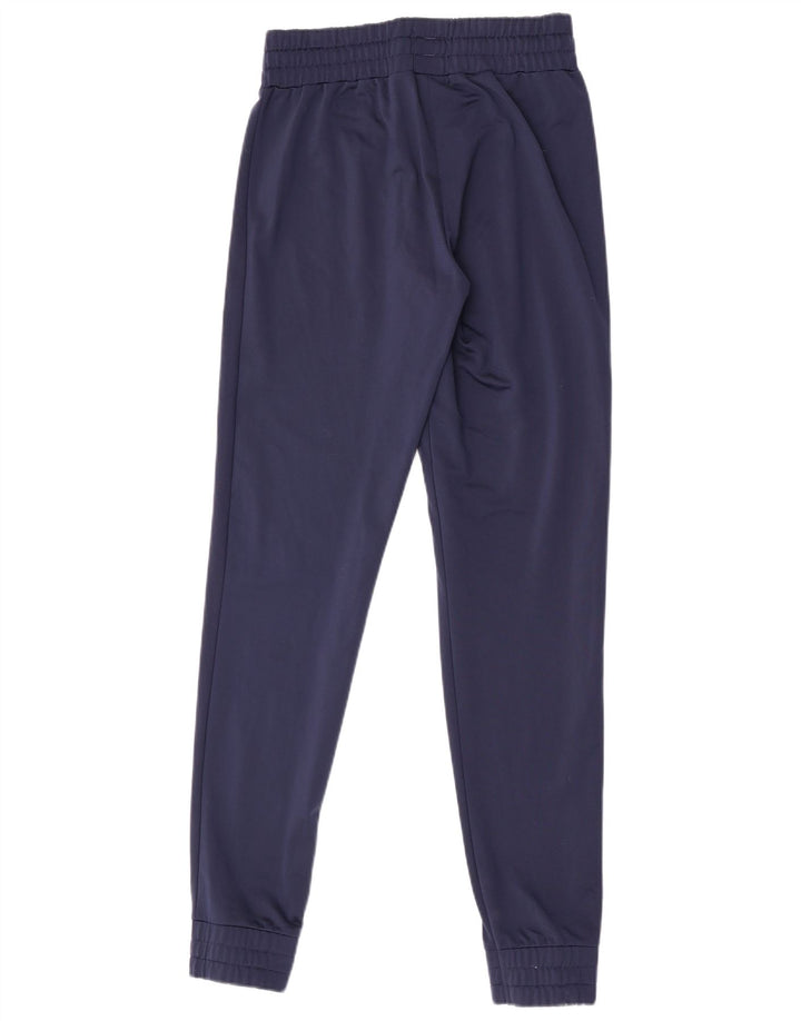 Puma Mujer Chándal Pantalones Joggers UK 8 Pequeño Azul Marino Poliéster