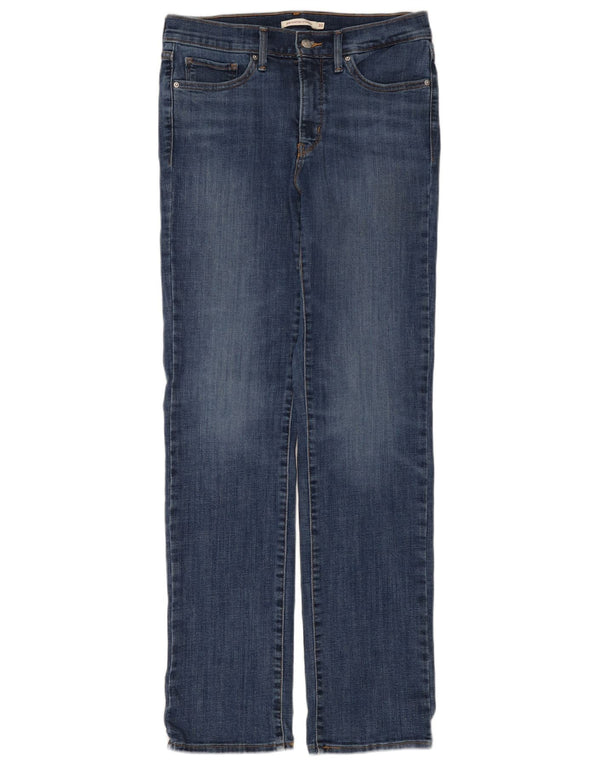 Levi's Mujer 314 Shaping Straight Jeans W30 L32 Algodón Azul