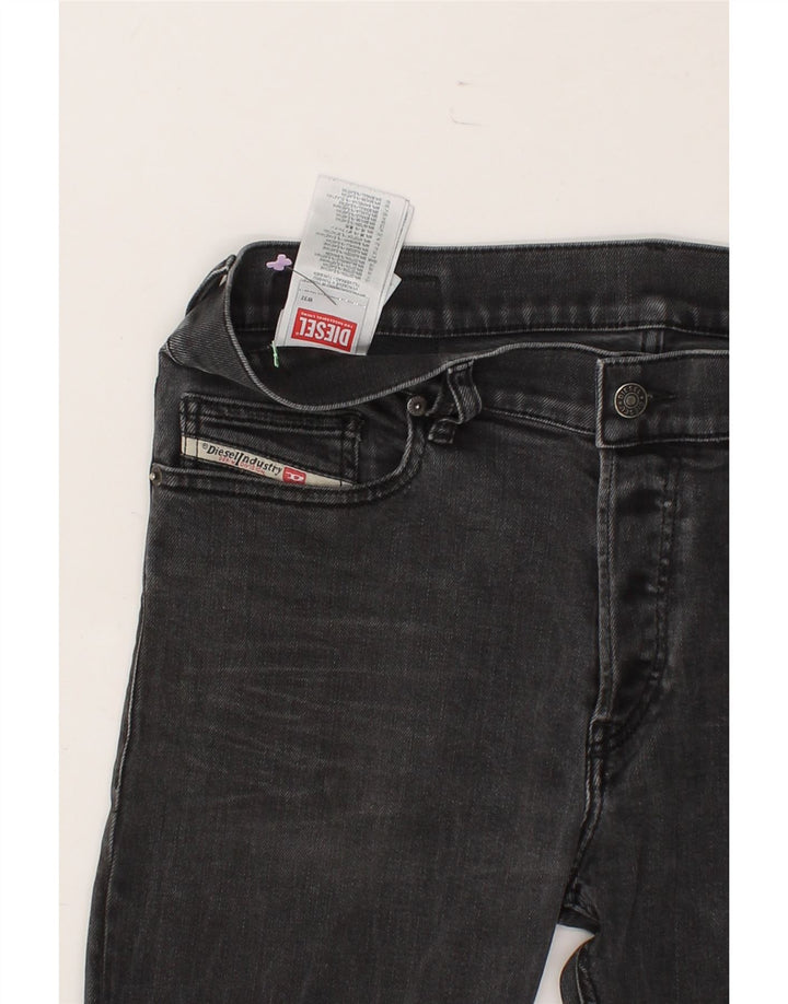 DIESEL Vaqueros slim para hombre W32 L32 Algodón negro