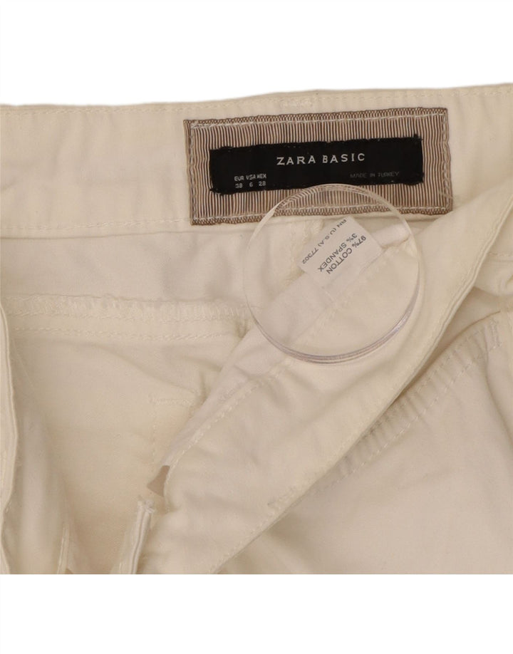 ZARA Womens Basic Straight Casual Trousers EU 38 Small W29 L32 White Vintage Zara and Second-Hand Zara from Messina Hembry 