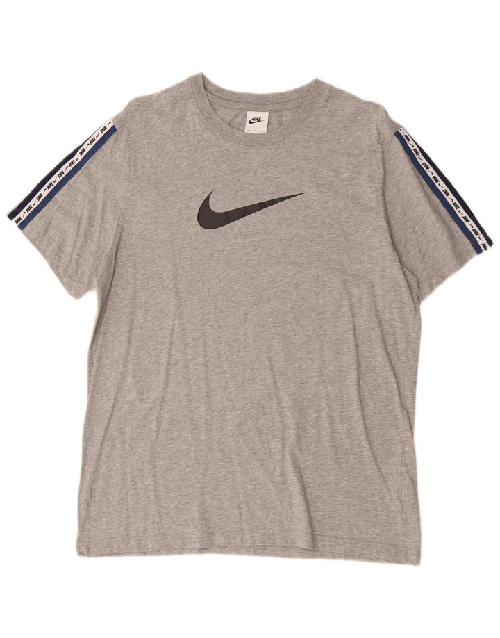 Nike - Camiseta gráfica para hombre, talla grande, algodón gris