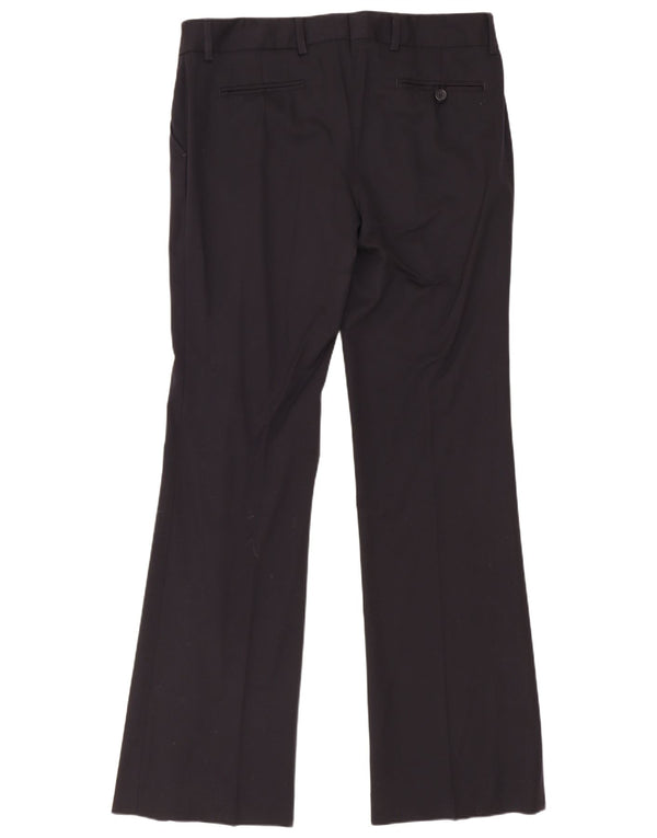 Gant Pantalones de traje con corte de bota para mujer UK 12 Medium W34 L33 Lana negra