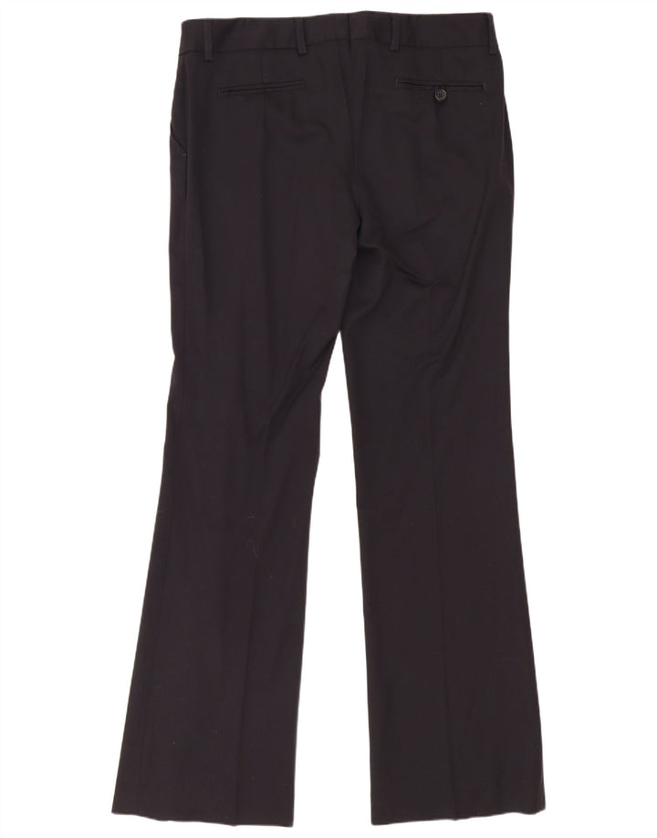 Gant Pantalones de traje con corte de bota para mujer UK 12 Medium W34 L33 Lana negra
