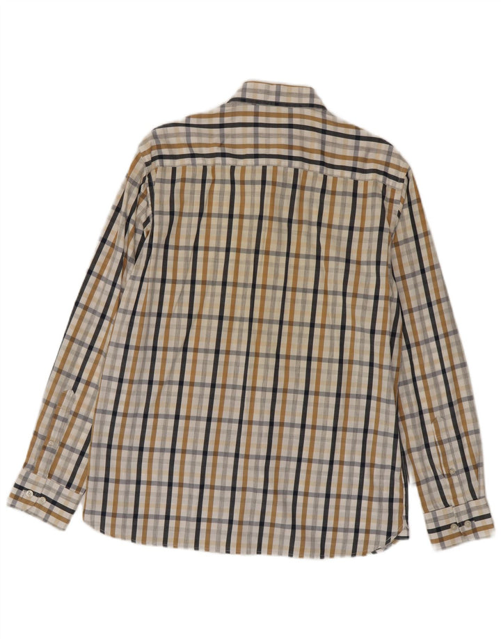 Camisa Marks & Spencer Hombre Azul Harbor Algodón A Cuadros Multicolor Mediano