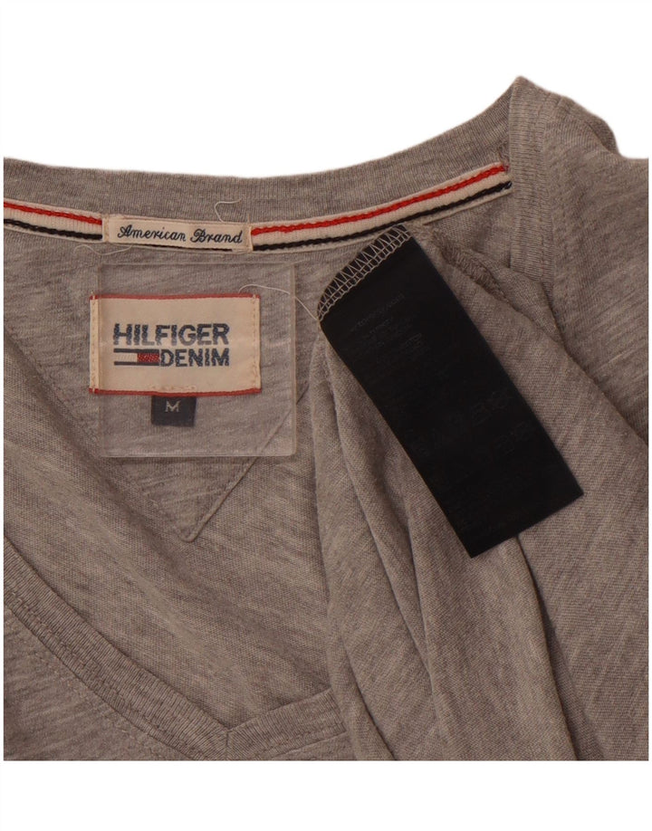 TOMMY HILFIGER Camiseta de hombre Top de algodón moteado gris medio