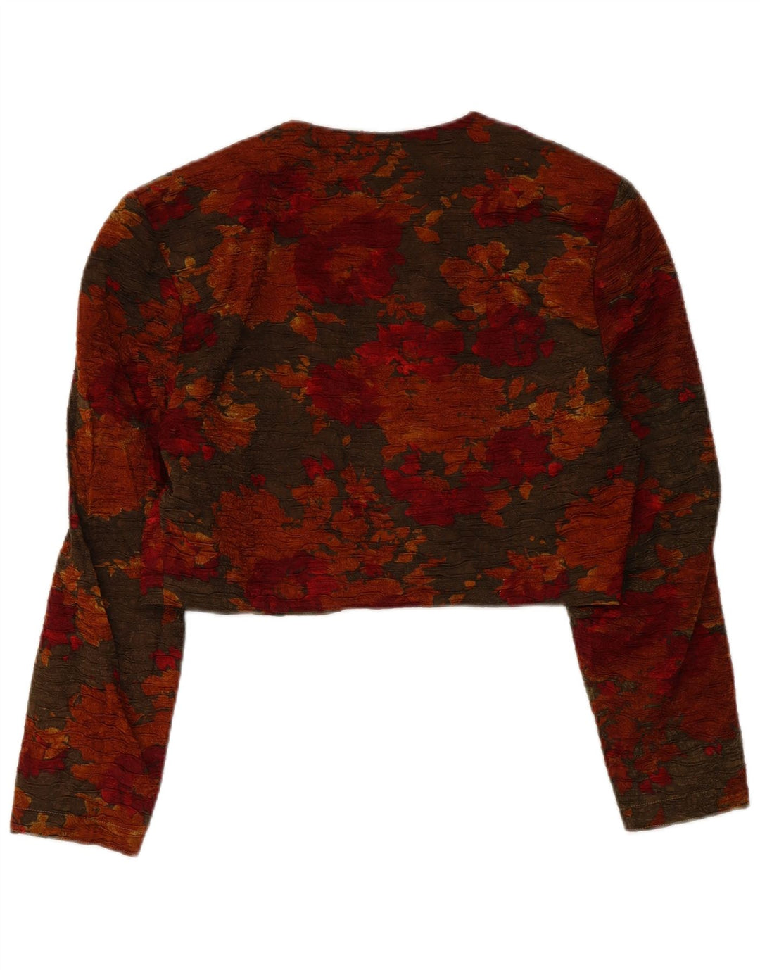 Chaqueta Bolero Vintage para Mujer IT 42 Viscosa Floral Multicolor Mediana