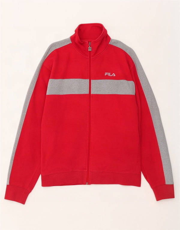 Fila Hombre Chándal Top Chaqueta Medium Rojo Colorblock