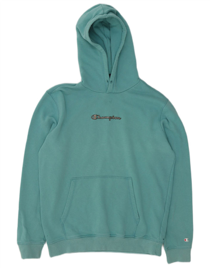 CHAMPION Jersey con capucha para hombre, talla grande, algodón azul