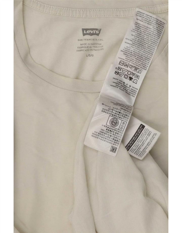 Levi's - Camiseta para hombre, talla grande, algodón blanco