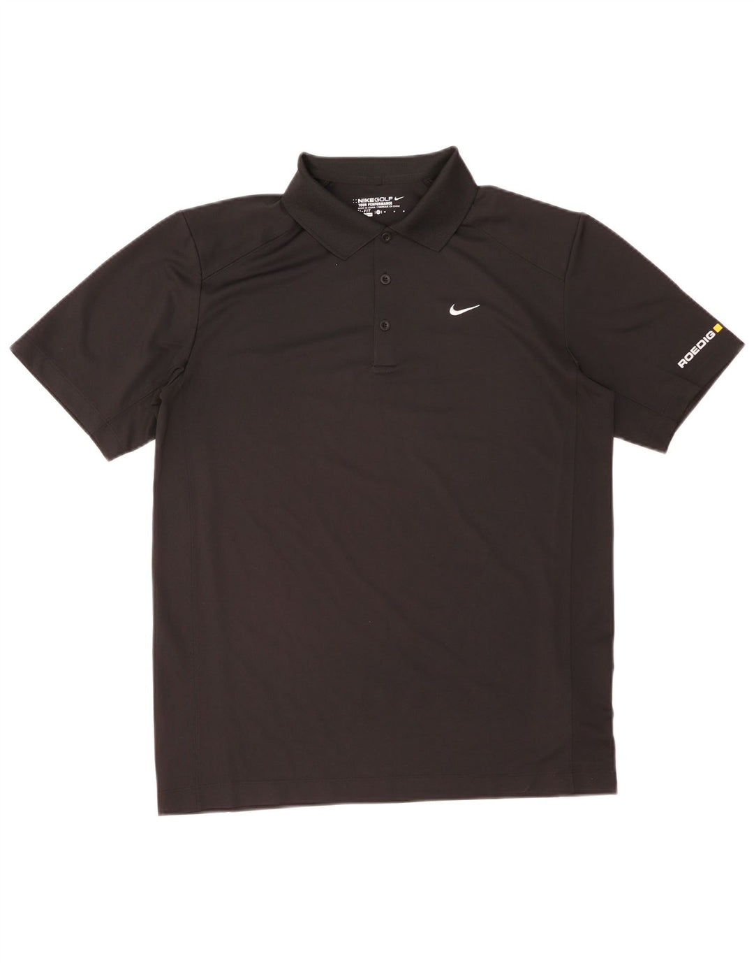 Nike Polo Dri Fit Graphic para hombre Poliéster negro mediano