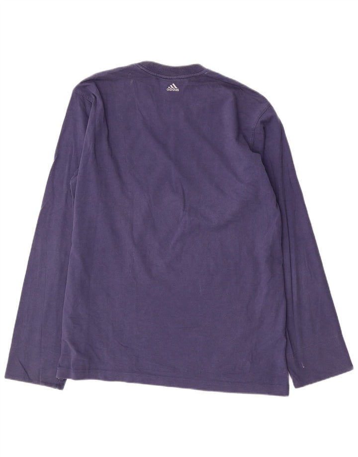 Adidas Hombre Top Manga Larga Medio Azul Marino Algodón