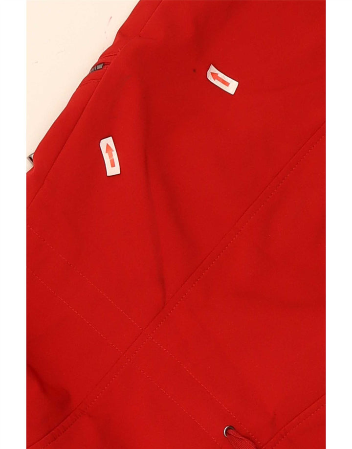 French Connection Chaqueta impermeable con capucha y corte regular para mujer, talla 40, color rojo