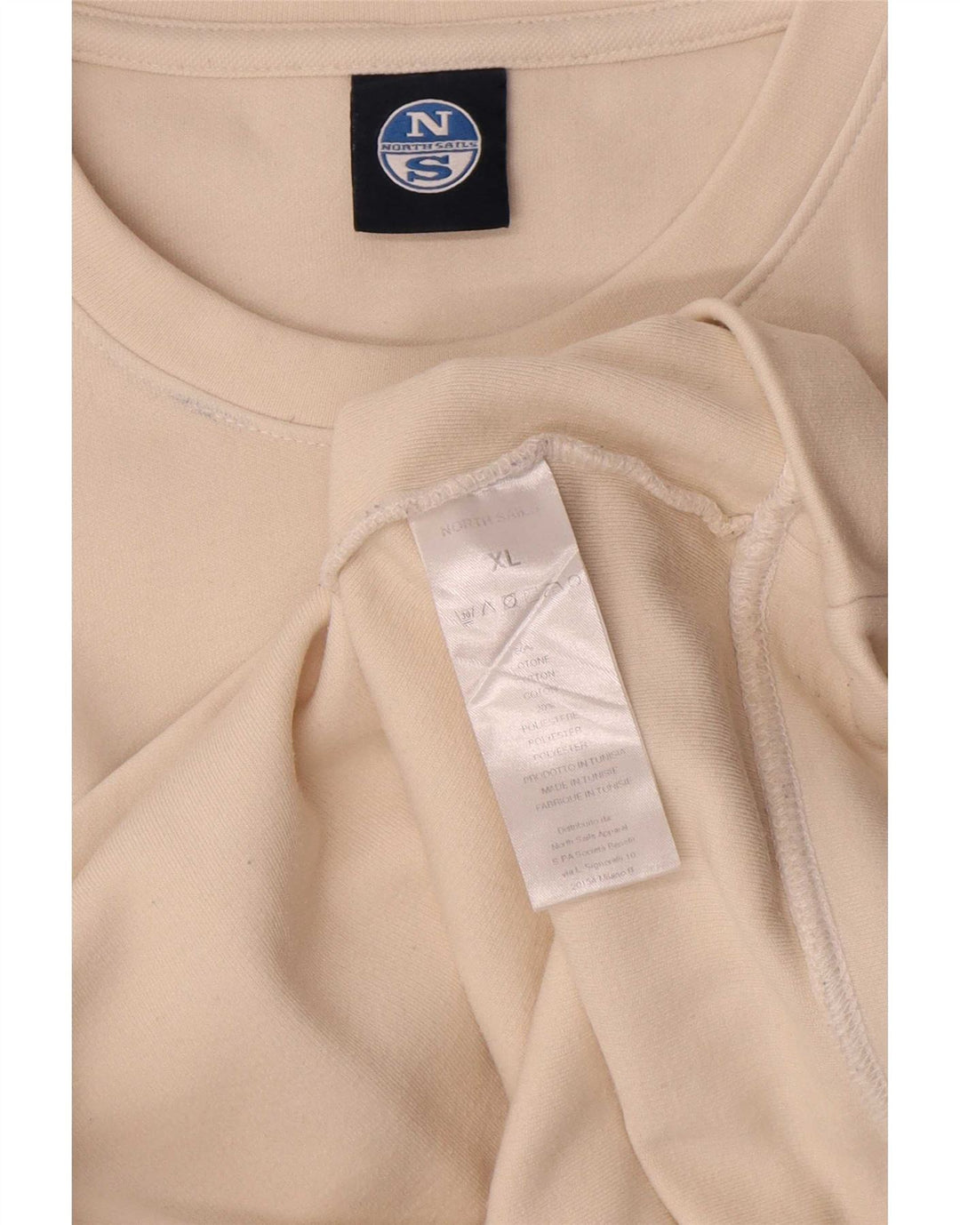 North Sails Hombre Sudadera Gráfica Jumper XL Algodón Blanco Roto