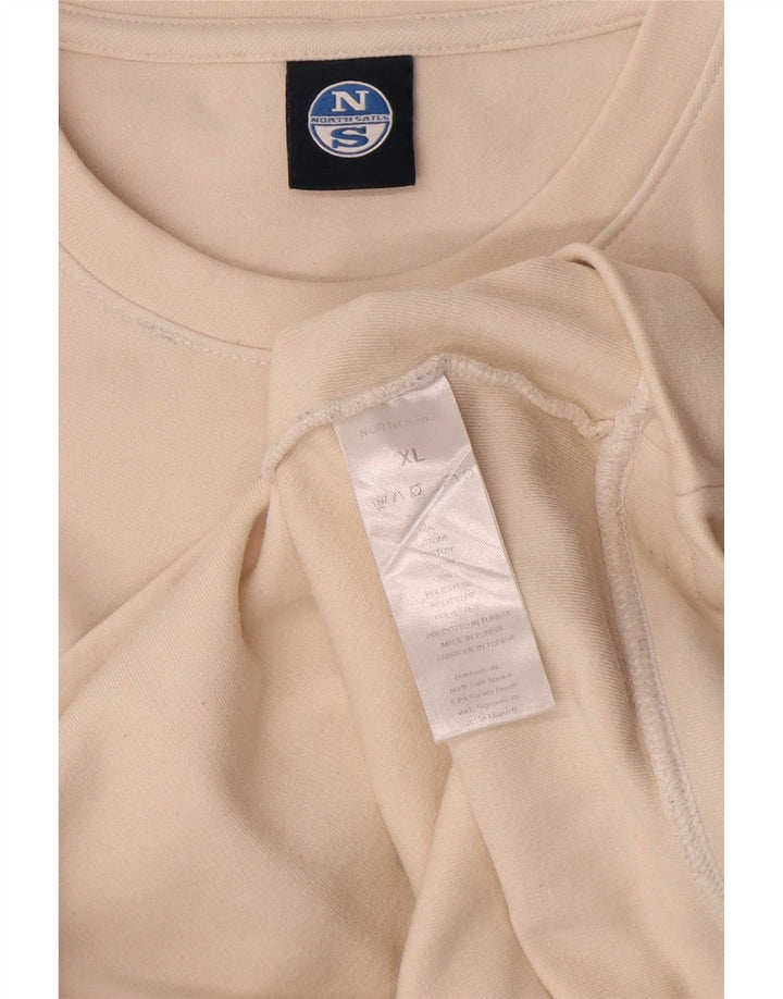 North Sails Hombre Sudadera Gráfica Jumper XL Algodón Blanco Roto