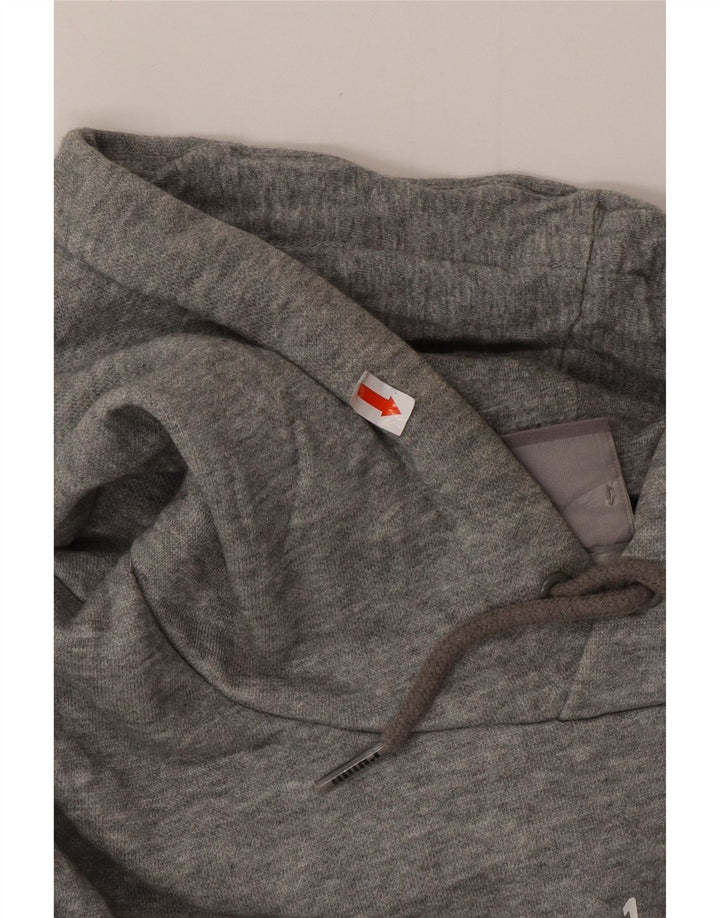 PUMA Jersey con capucha gráfica para hombre de algodón gris medio