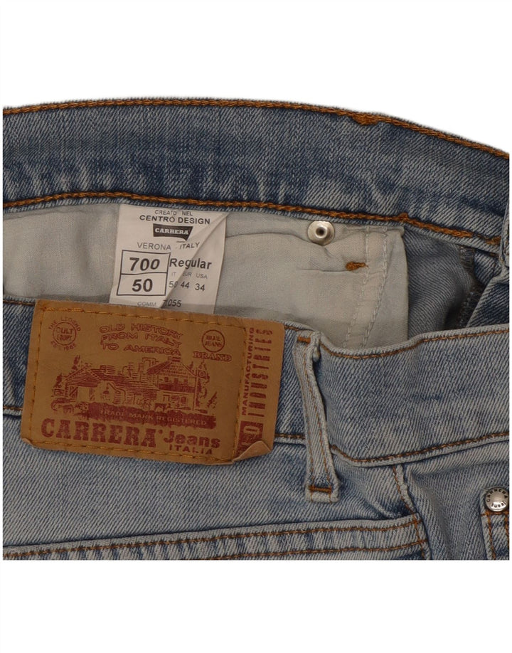 Carrera Mens 700 pantalones cortos de mezclilla IT 50 grande W34 algodón azul