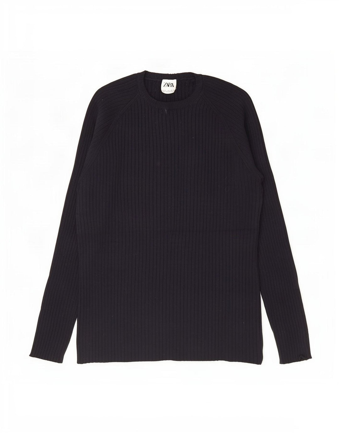 Zara Hombre Top Manga Larga XL Viscosa Negro