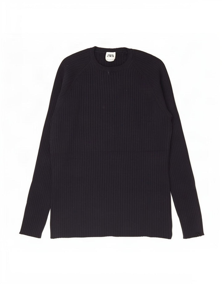 Zara Hombre Top Manga Larga XL Viscosa Negro