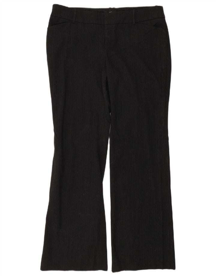 MOSSIMO Pantalones casuales con corte de bota para mujer US 12 Large W34 L31 Black Pinstripe