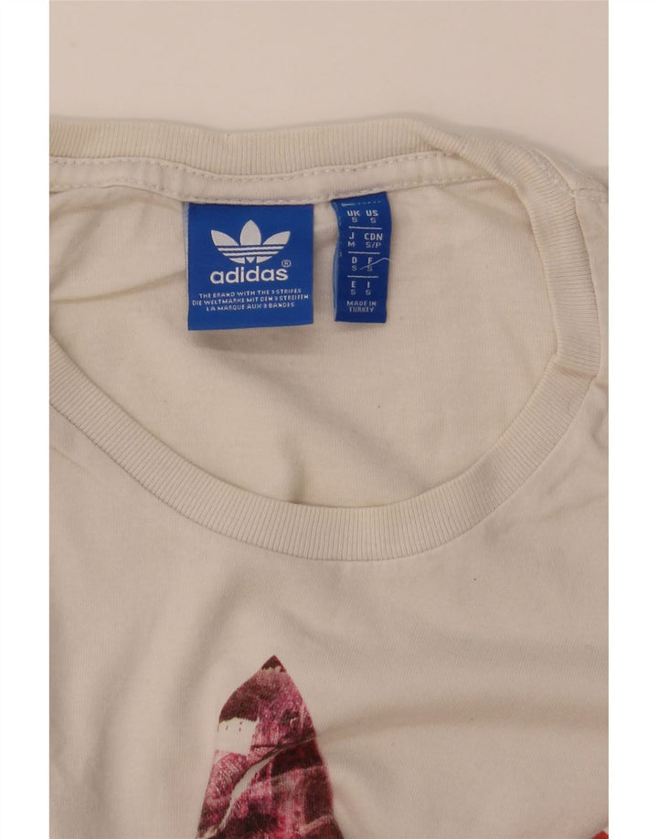 ADIDAS Camiseta gráfica para hombre Top Small White