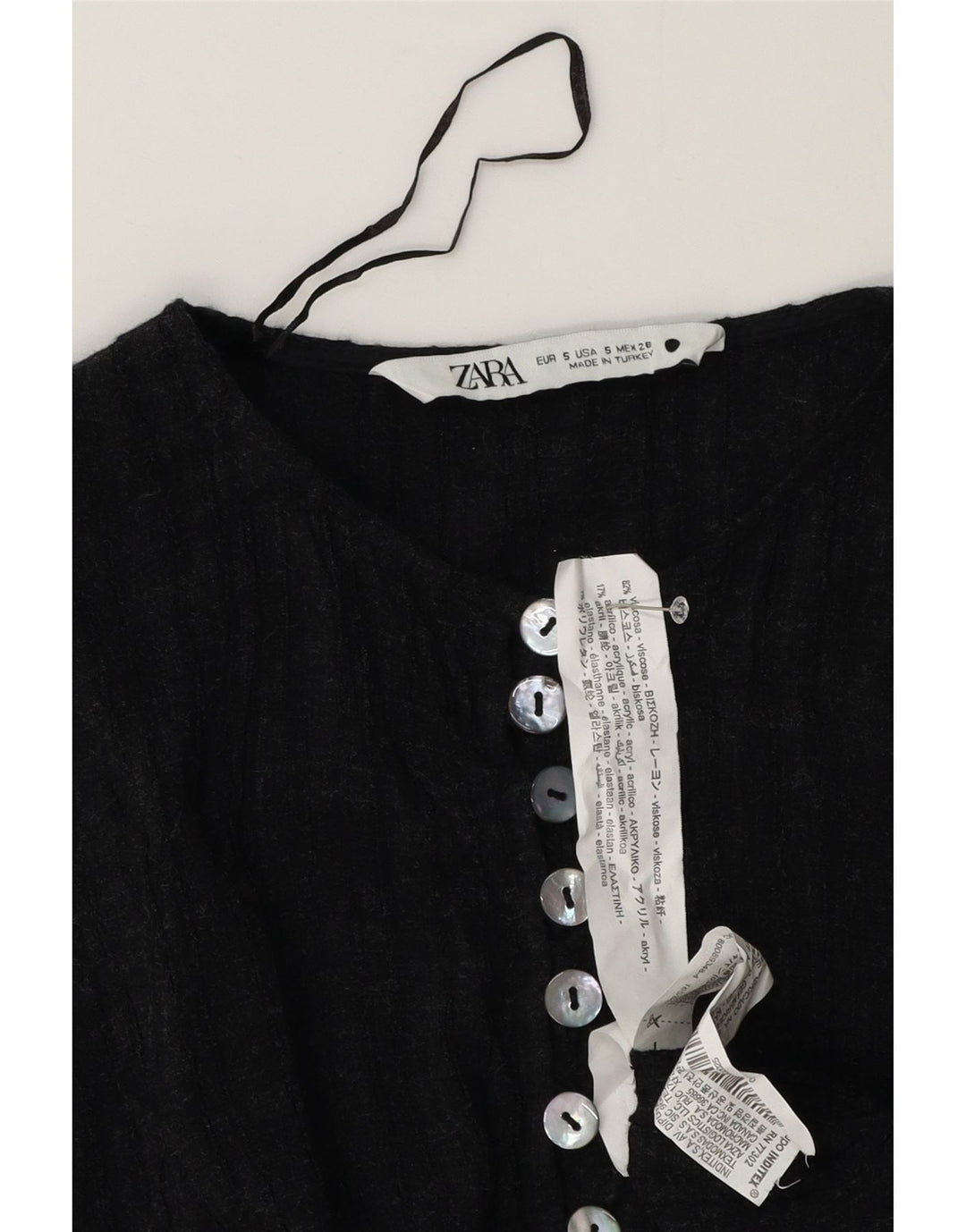 Zara Mujer Blusa Camisa UK 10 Small Viscosa Gris