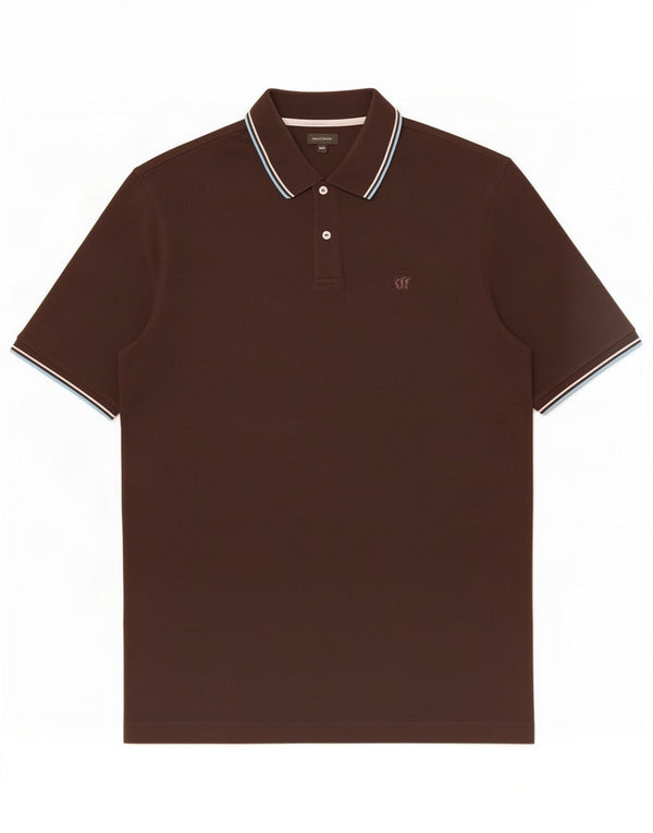 Polo para hombre Henry Cottons 3XL Algodón a rayas marrón