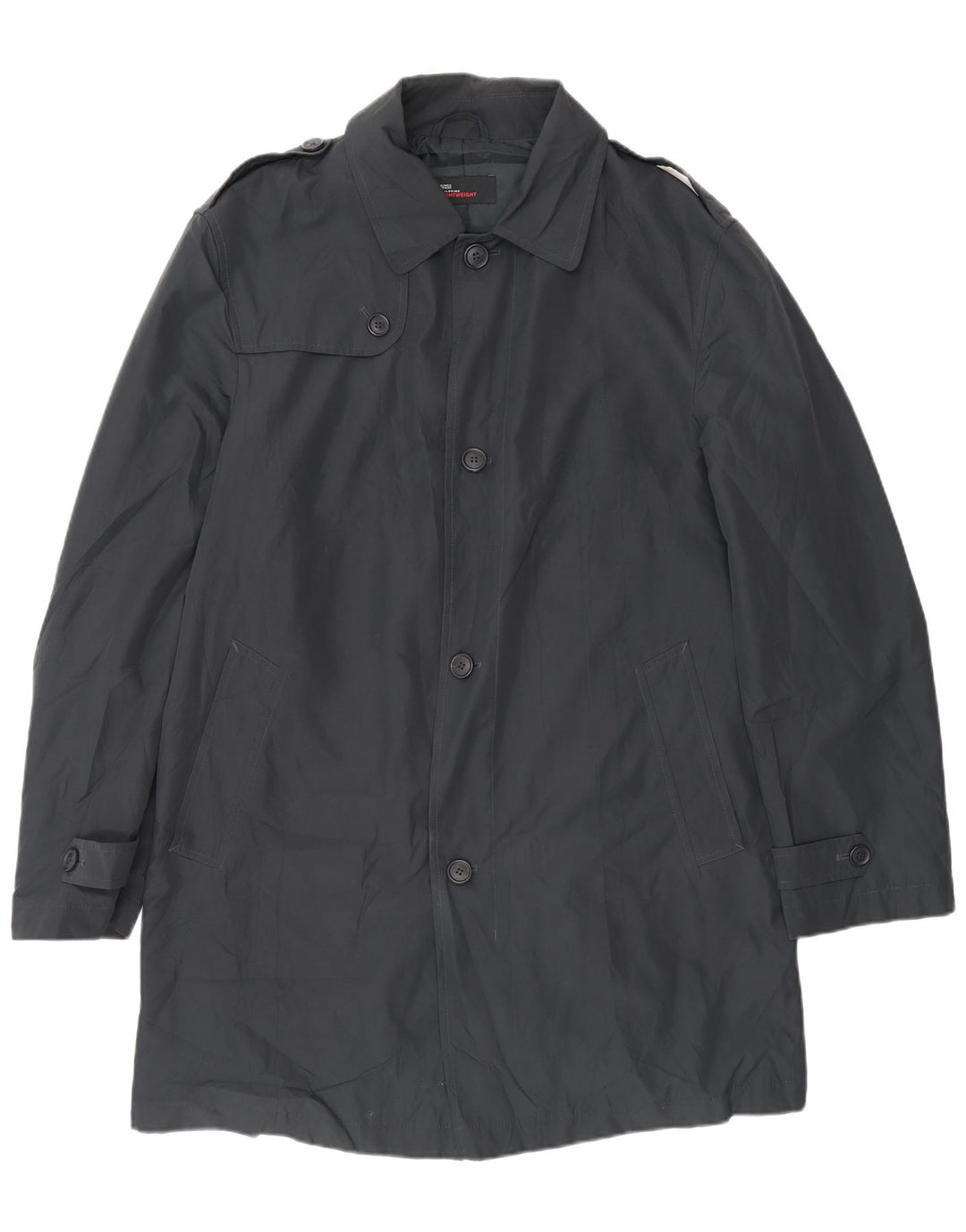 Marks & Spencer Gabardina para hombre UK 38/40 Mediano Negro Poliéster