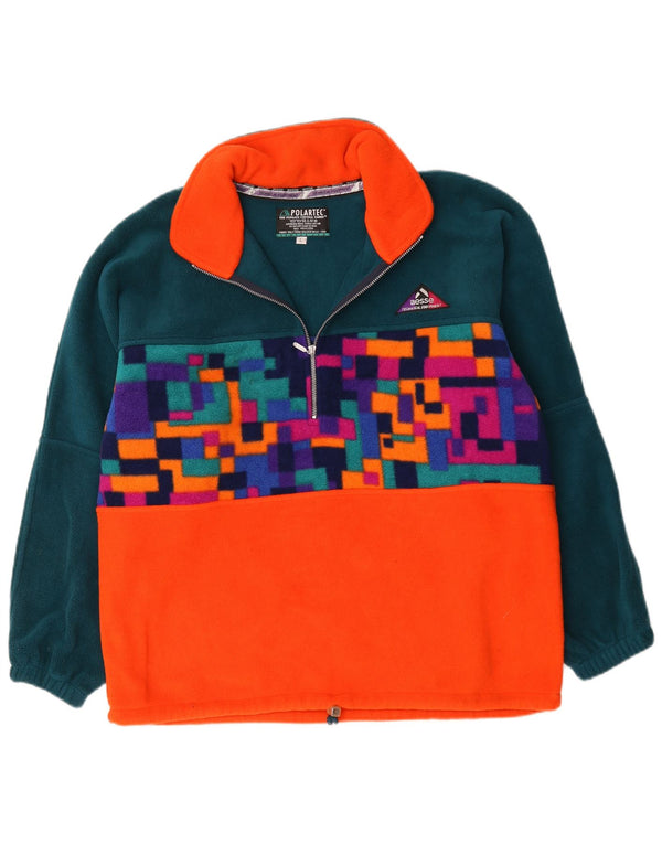 Polartec Jersey De Forro Polar Con Cremallera Para Hombre Poliéster Geométrico Verde Grande