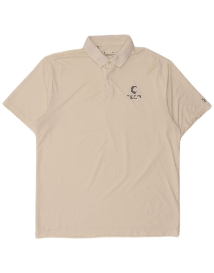 Under Armour Polo Heat Gear para hombre, talla grande, blanco