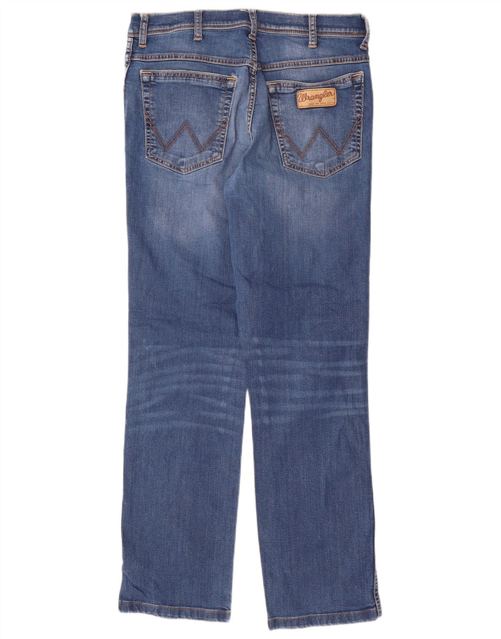WRANGLER Vaqueros rectos elásticos Texas para mujer W33 L31 Algodón azul