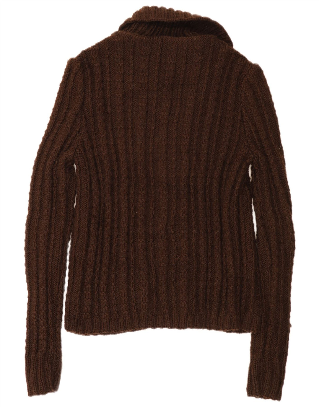 Vintage mujer Cardigan suéter Reino Unido 18 XL marrón