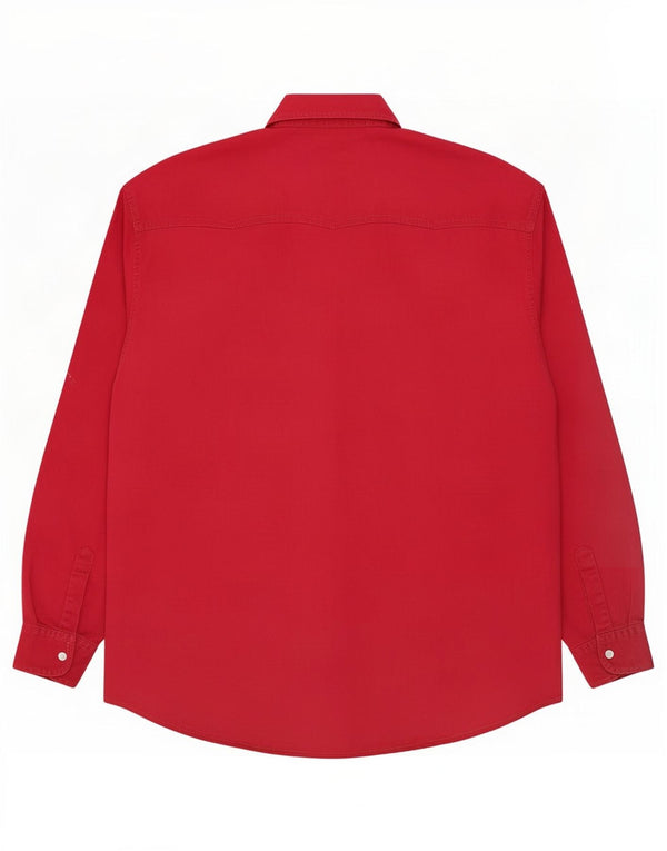 Camisa vaquera vintage para hombre XL Rojo