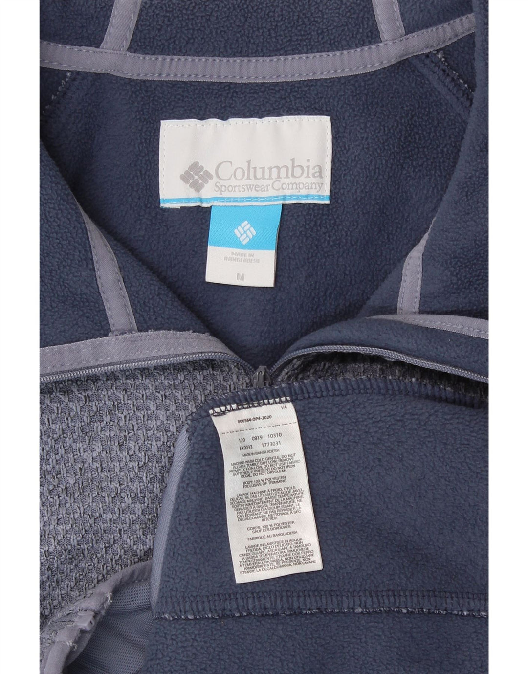 Columbia Sudadera con capucha y cremallera para mujer UK 40 Poliéster azul medio