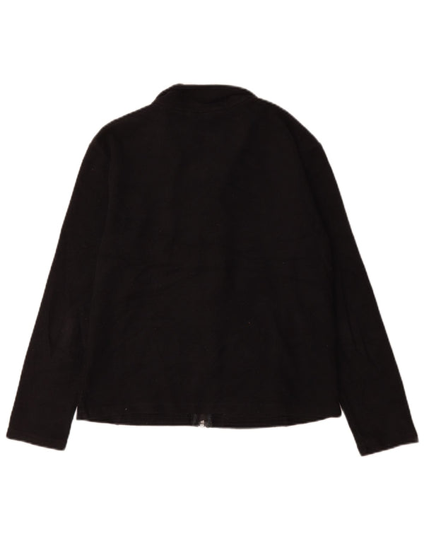 Chaqueta de Forro Polar para Mujer Marks & Spencer UK 12 Mediana Negra Poliéster