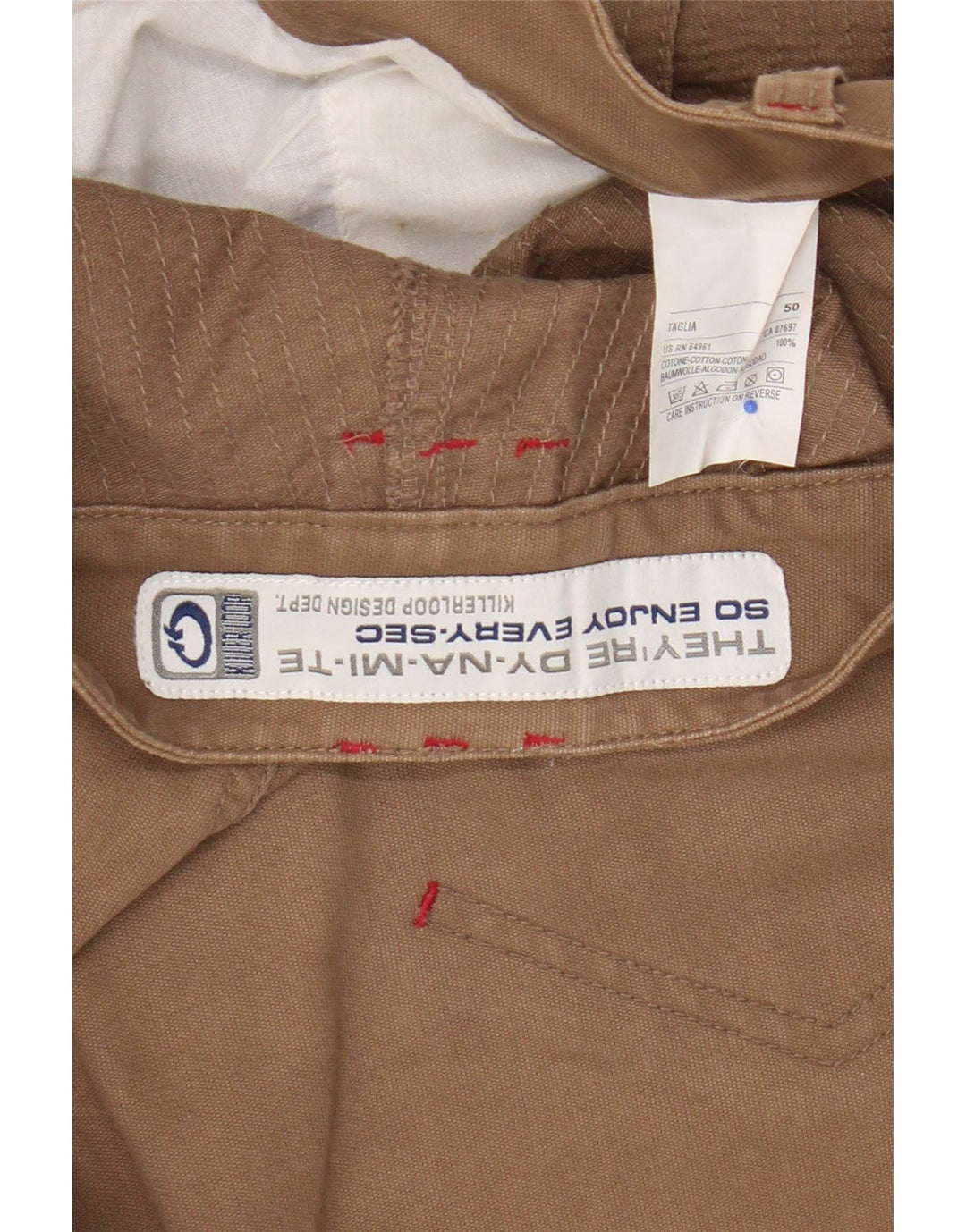 Killer Loop Bermudas para hombre IT 50 Large W38 Algodón beige