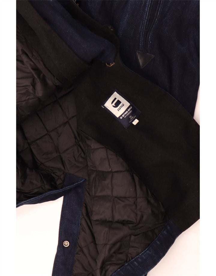 G-Star Raw Abrigo vaquero de doble botonadura para hombre UK 40 Large Algodón azul marino