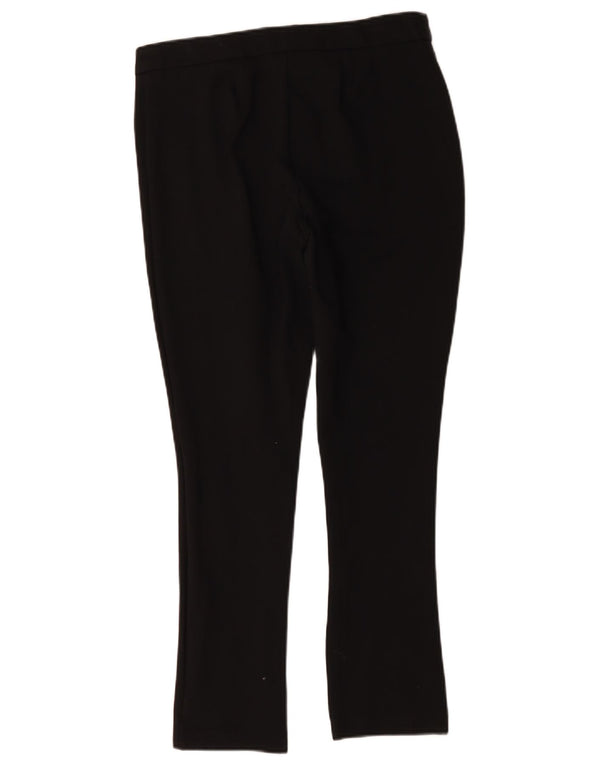 Marks & Spencer Pantalones casuales ajustados para mujer UK 12 Medium W32 L29 Negro