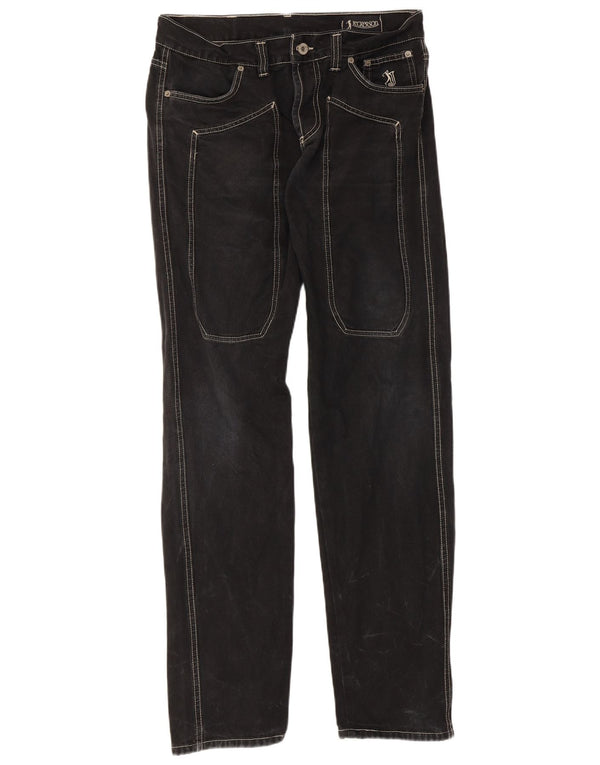 Jeckerson Jeans rectos para hombre IT 48 Medium W32 L32 Algodón negro
