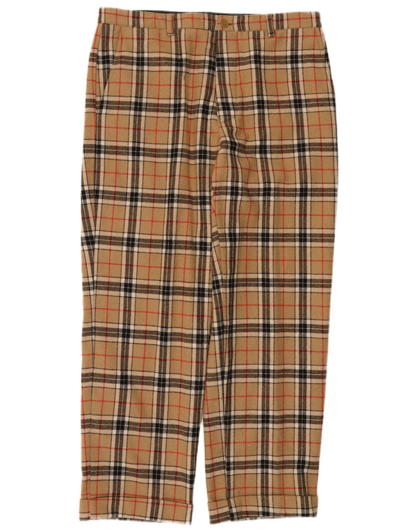 Alessandro Gherardeschi Pantalón chino para hombre IT 50 Large W34 L28 Beige Check