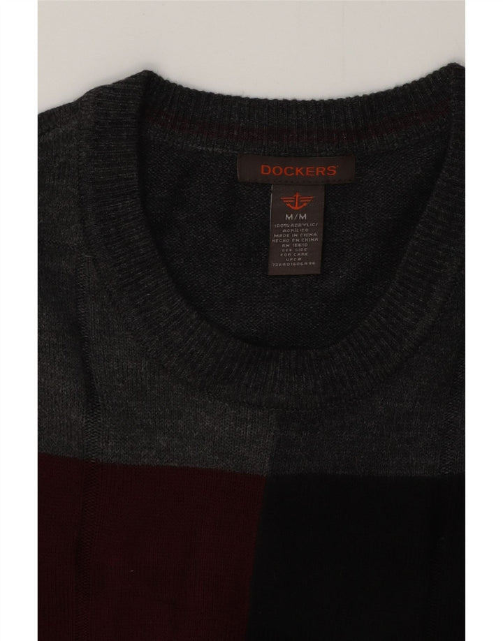 DOCKERS Jersey De Cuello Redondo Para Hombre Acrílico Color Block Gris Medio