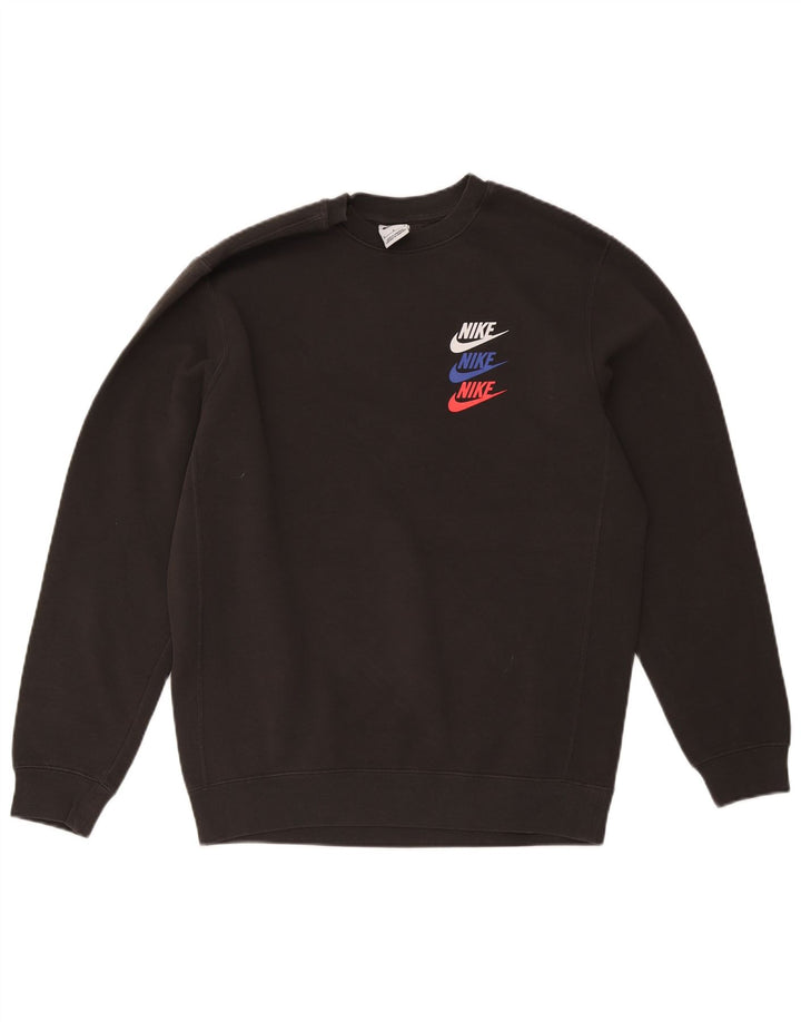 Nike Hombre Sudadera Gráfica Jersey Jersey Mediano Negro Poliéster